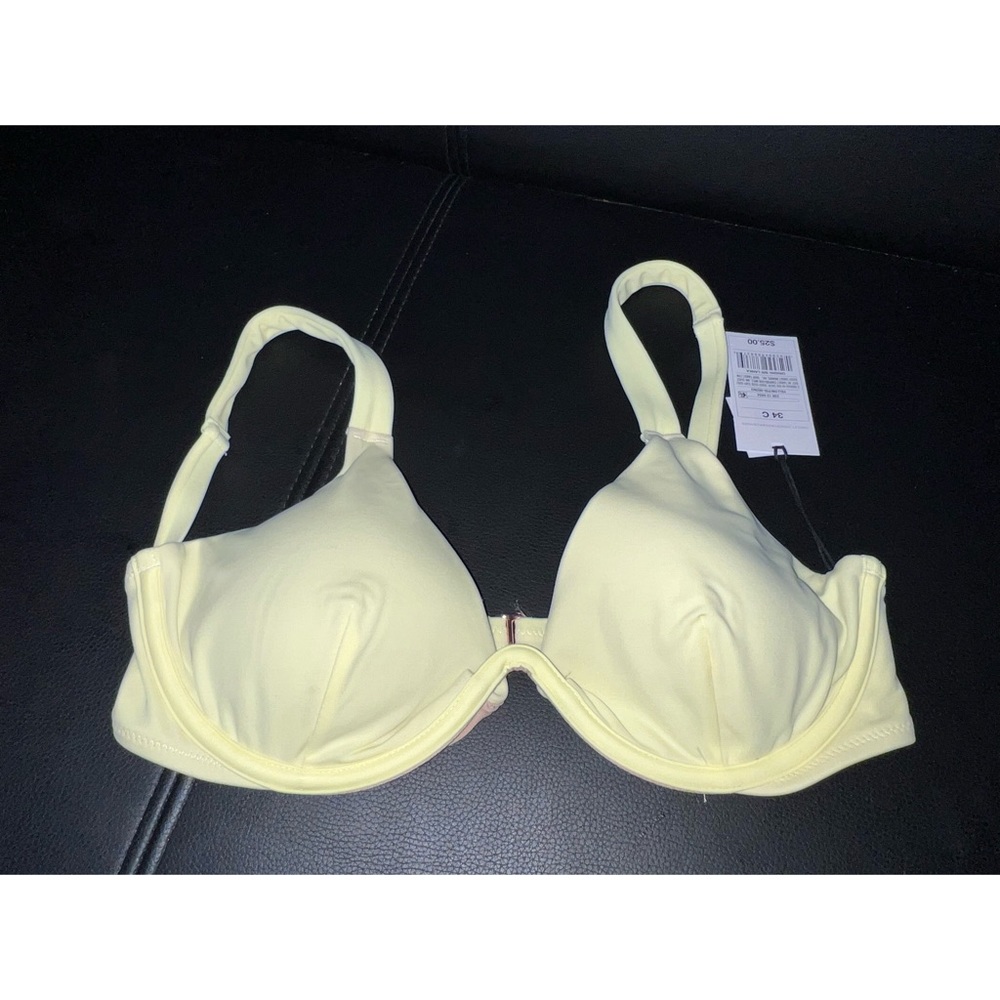 Neon yellow bikini bra top